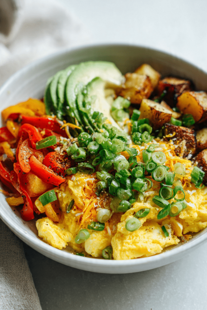 Loaded Scrambled Egg Bowls