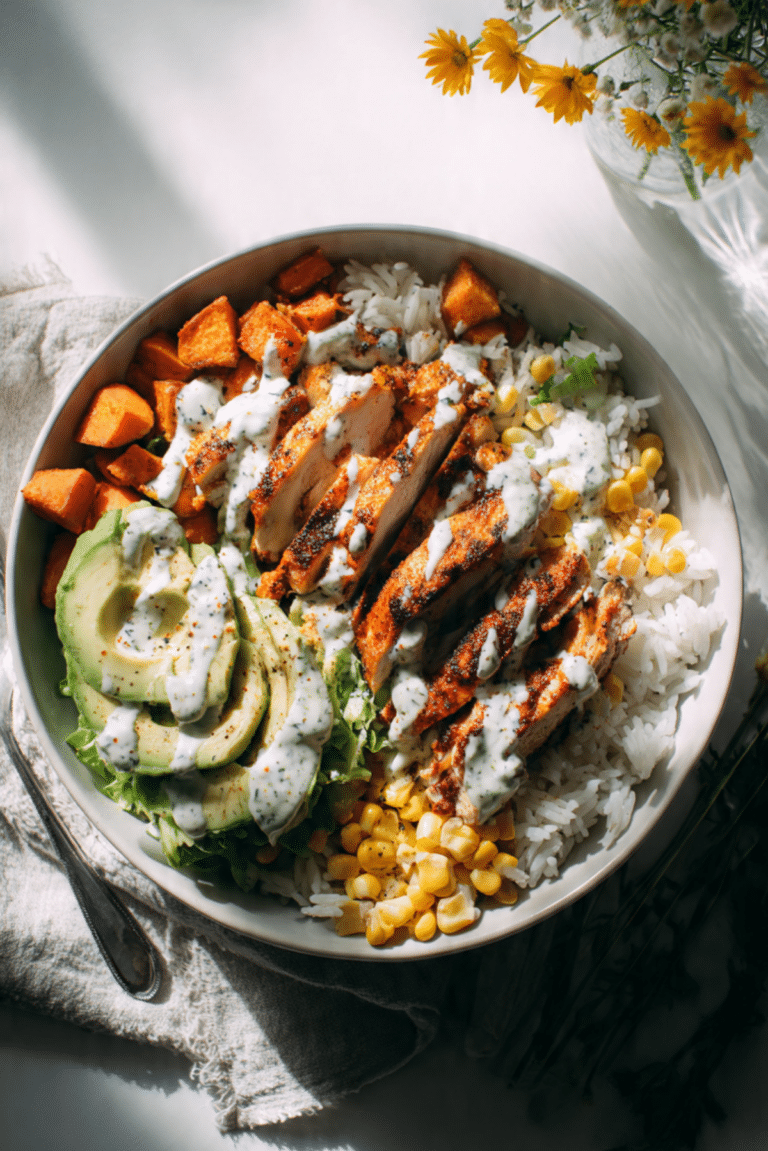 Blackened Chicken and Sweet Potato Bowls