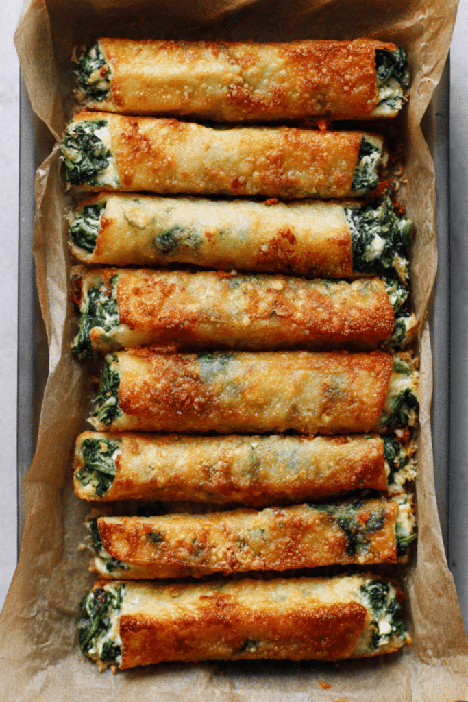 Cheesy Spinach and Ricotta Stuffed Potato Sticks Recipe