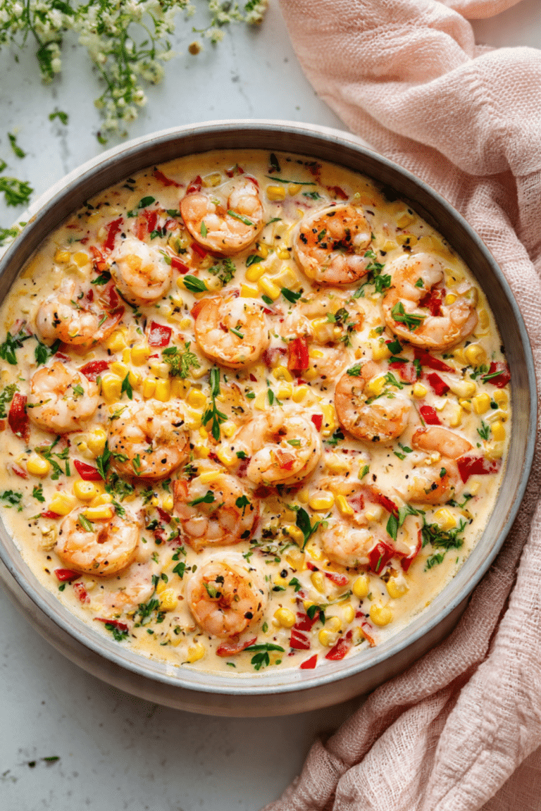 Creamy Shrimp and Corn Skillet