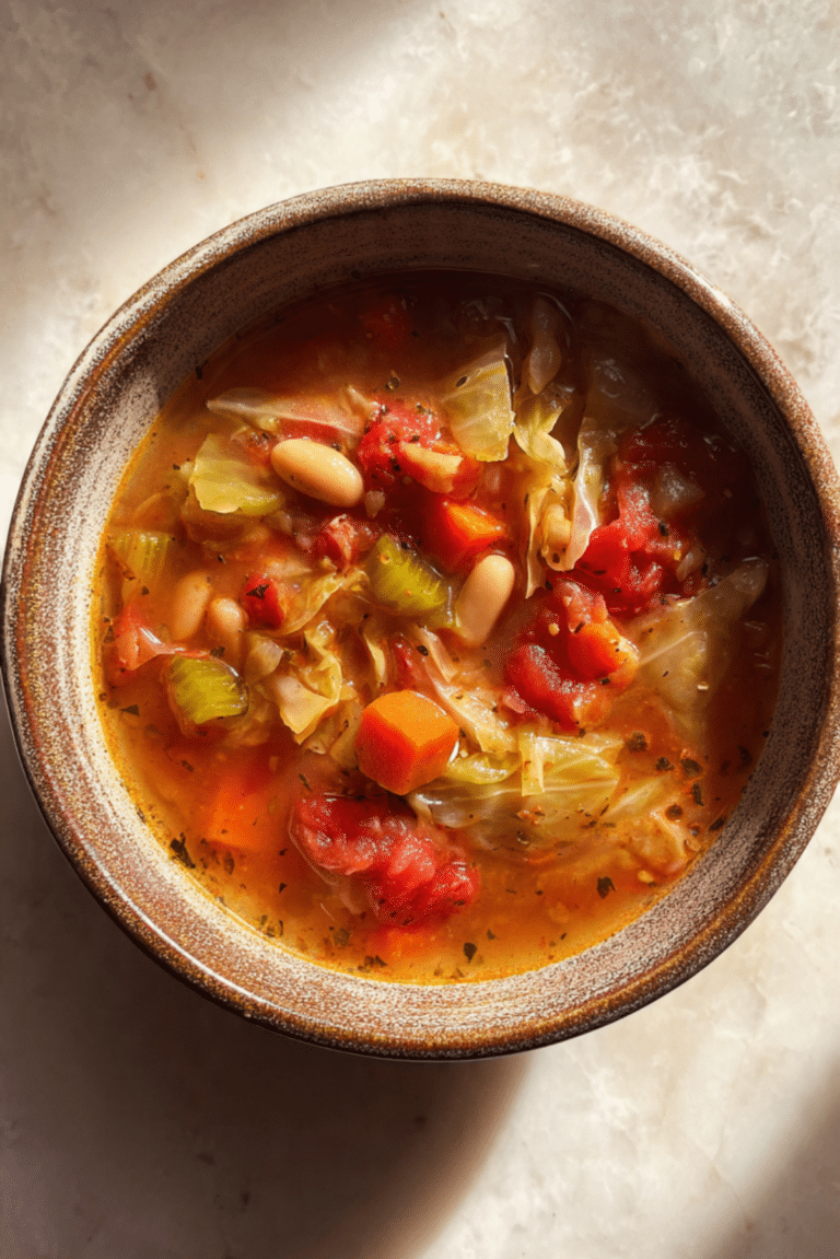 Vegan Crockpot Cabbage Soup