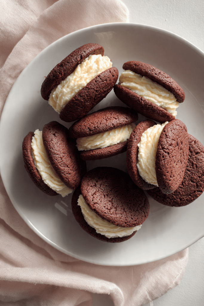 Brownie Cookie Sandwiches with Cookie Dough Buttercream Recipe