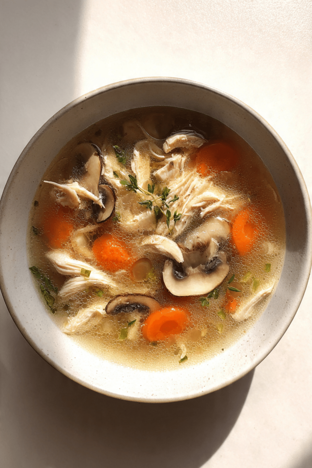 Clean Chicken Mushroom Soup
