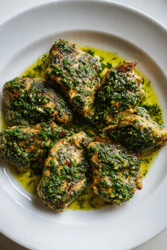 Marinated Chicken Chops with Chimichurri