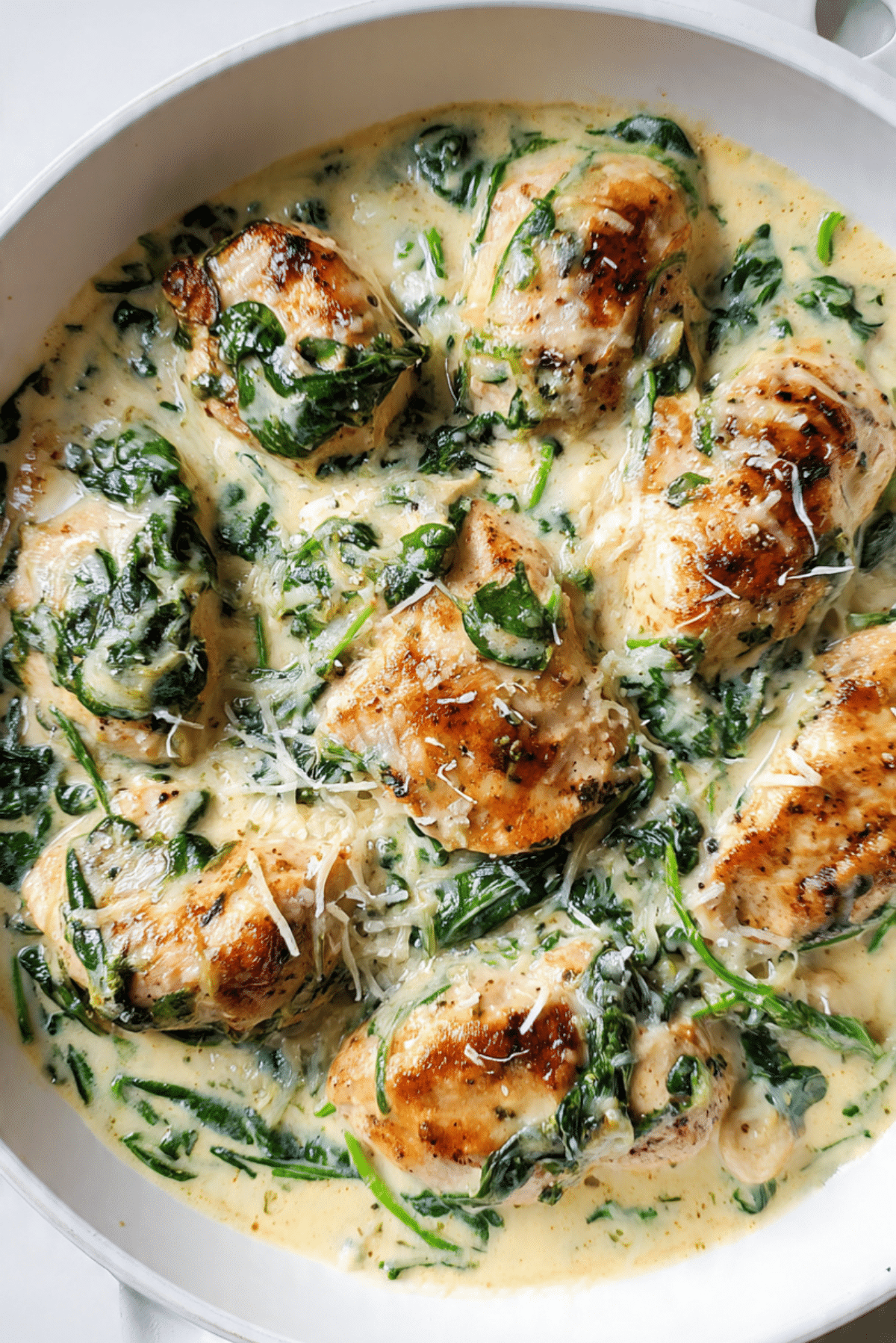 Lazy Creamy Spinach Chicken