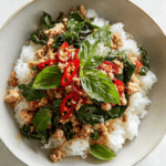 Thai Basil Chicken Rice Bowl
