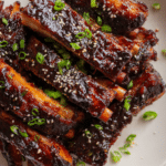 Sticky Garlic Soy Glazed Ribs