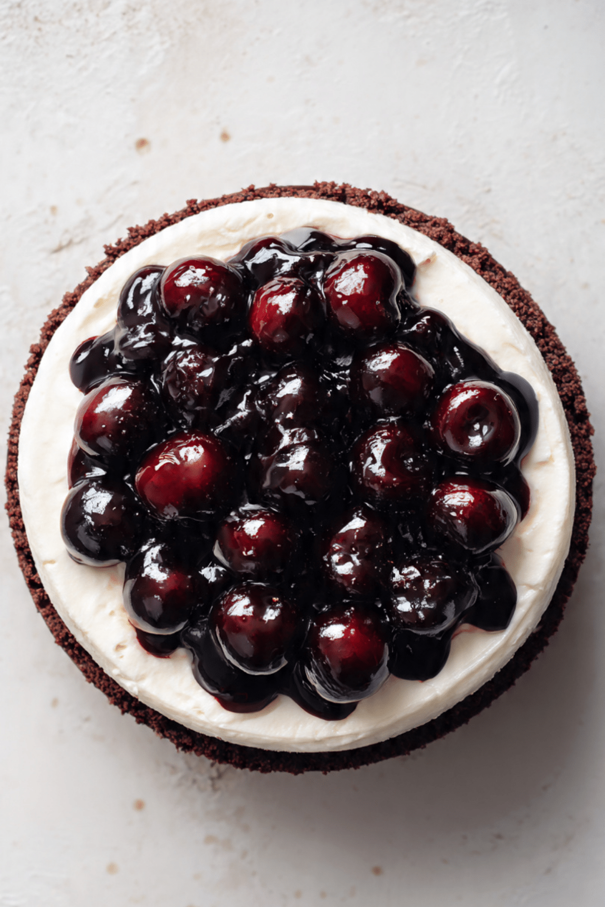 No Bake Black Forest Cheesecake