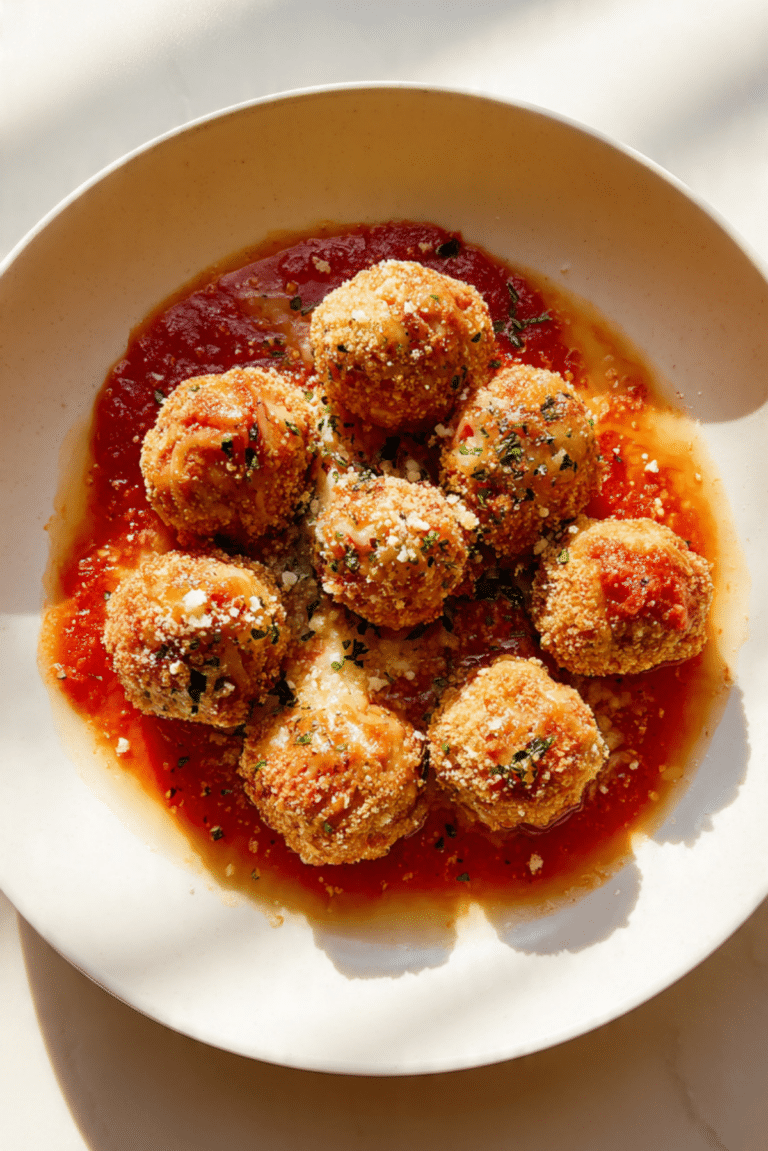 Ricotta Meatballs with the Crispy Topping