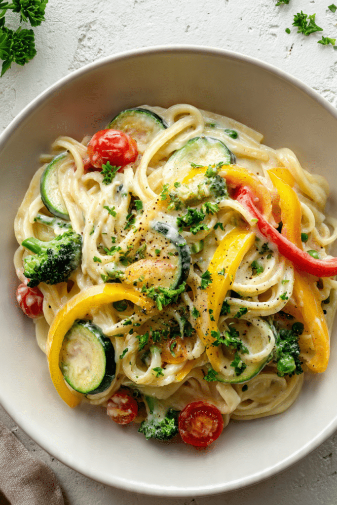 Creamy Pasta Primavera