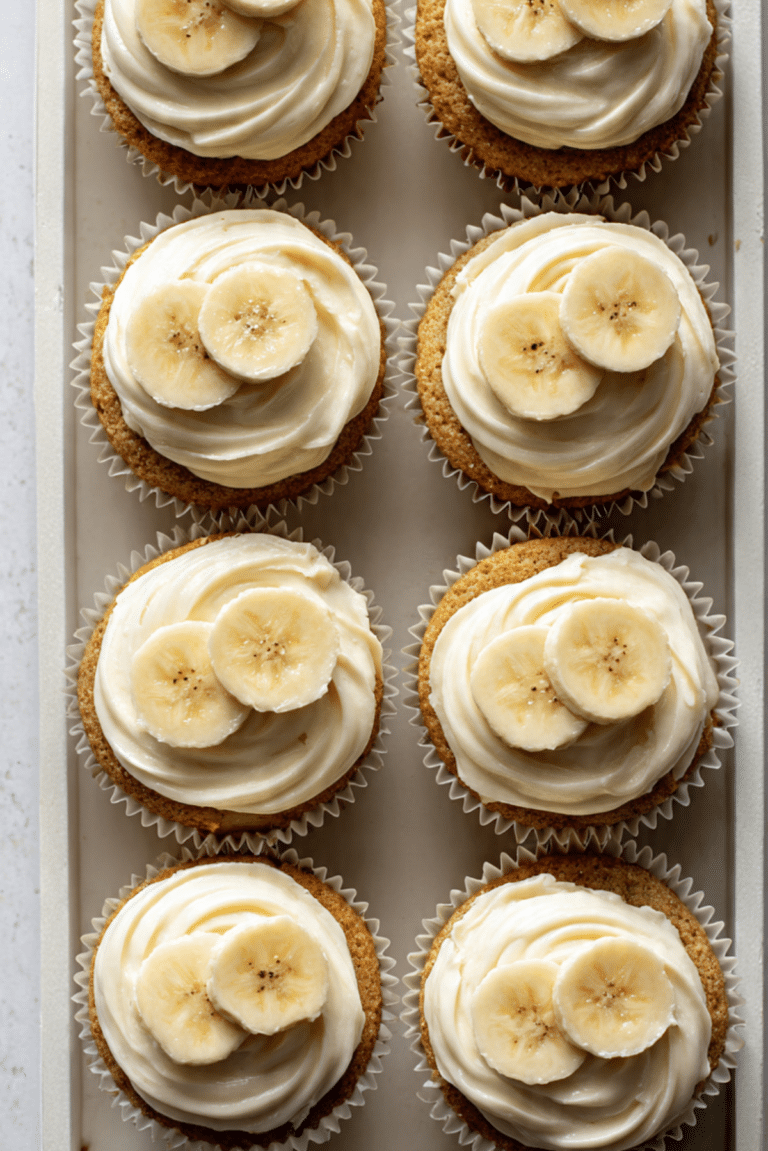 Banana Cream Cheese Cupcakes