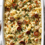 Cheesy Chicken in Blankets Pasta Bake
