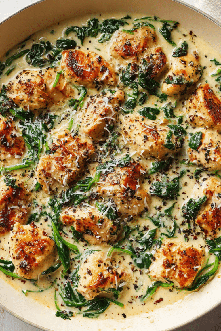 Creamy Garlic Butter Chicken with Spinach