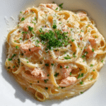 Salmon Alfredo Pasta Recipe
