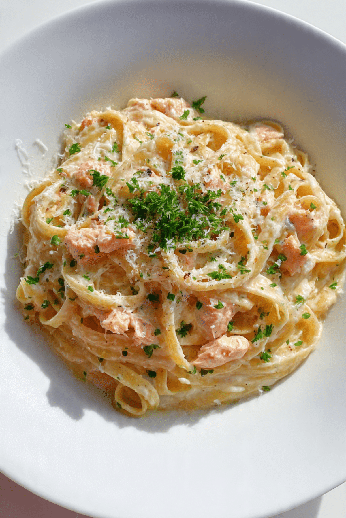 Salmon Alfredo Pasta Recipe