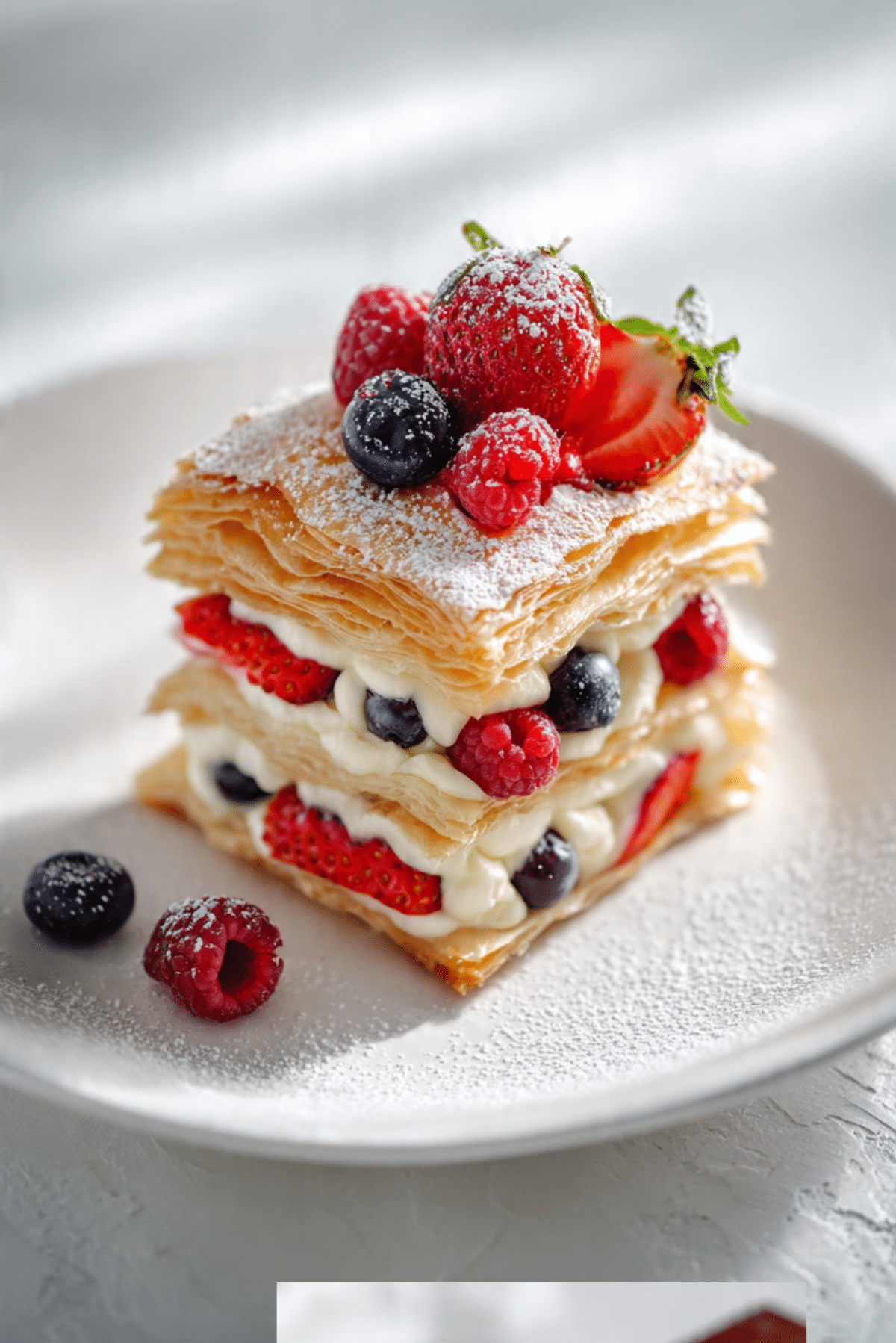 Puff Pastry Berry Cream Cake