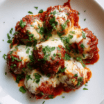 Meatballs with Cheese and Marinara Sauce