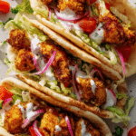 Crispy Chicken Stuffed Flatbread Pocket