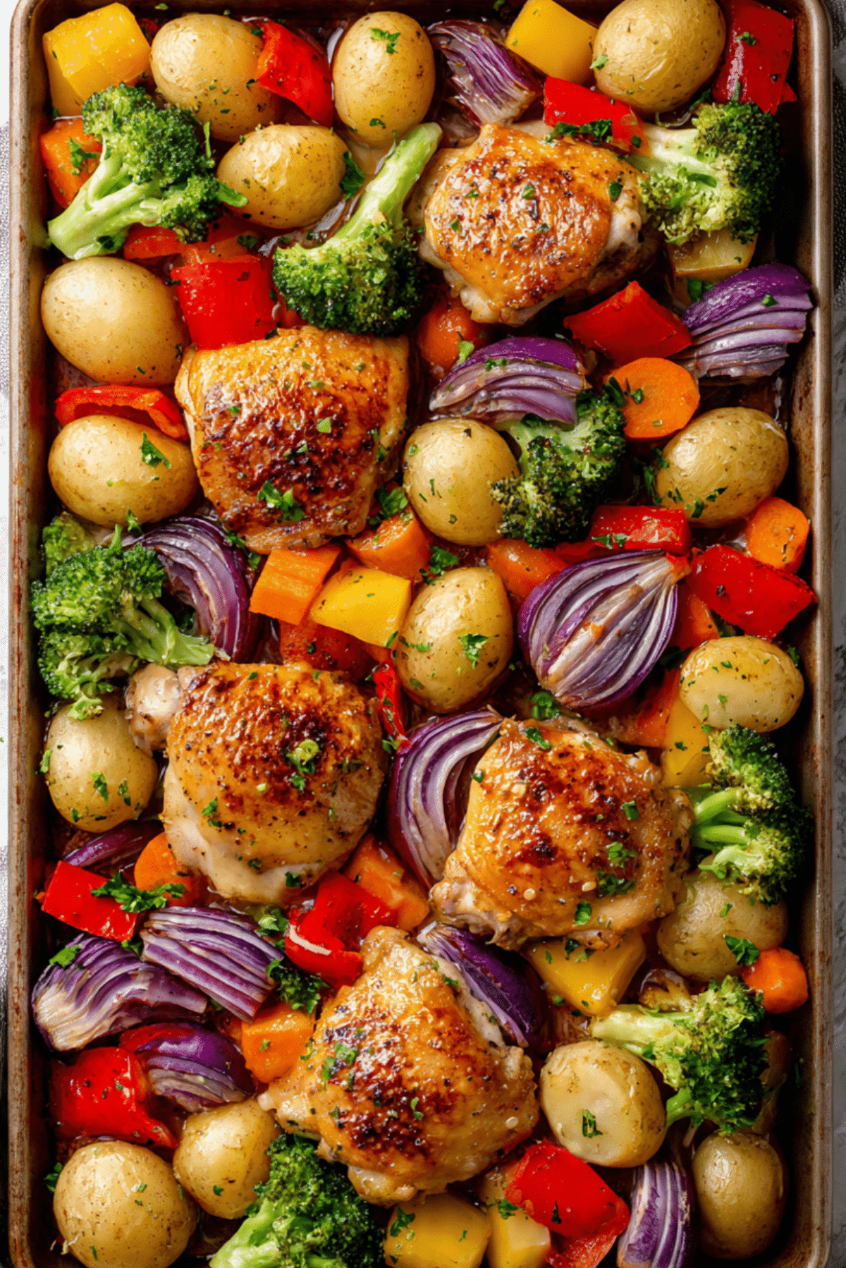 One Pan Baked Chicken & Veggies