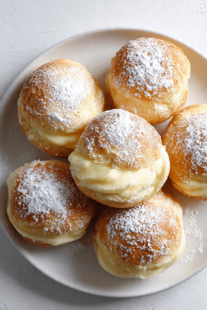 Danish Carnival Buns with Vanilla Filling