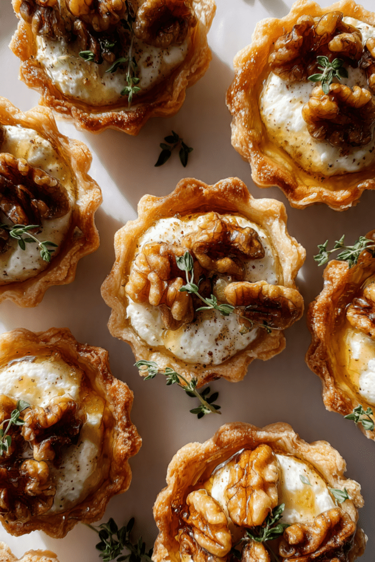 Goat Cheese and Walnut Tarts