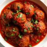 Healthier Chicken Meatballs In Marinara Sauce