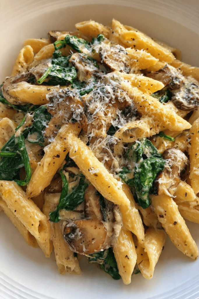 Creamy Tuscan Mushroom Pasta Recipe