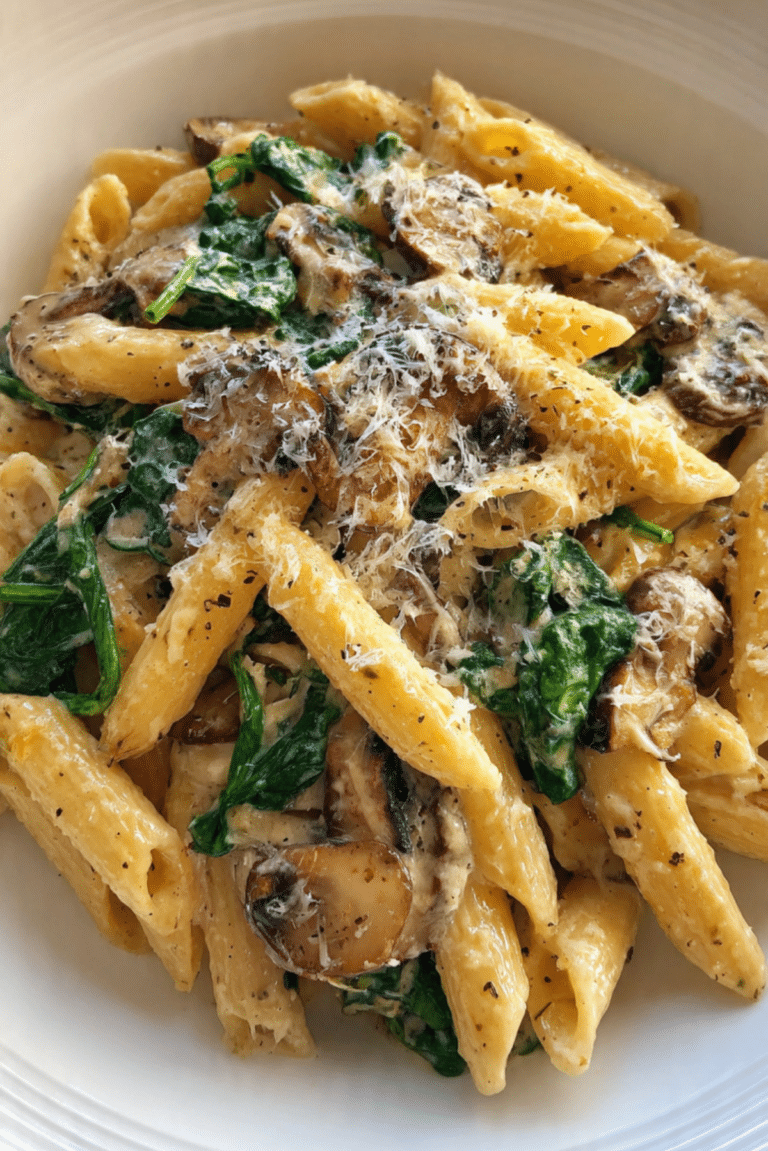 Creamy Tuscan Mushroom Pasta Recipe