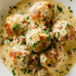 Chicken Cordon Bleu Meatballs (with Dijon Sauce)