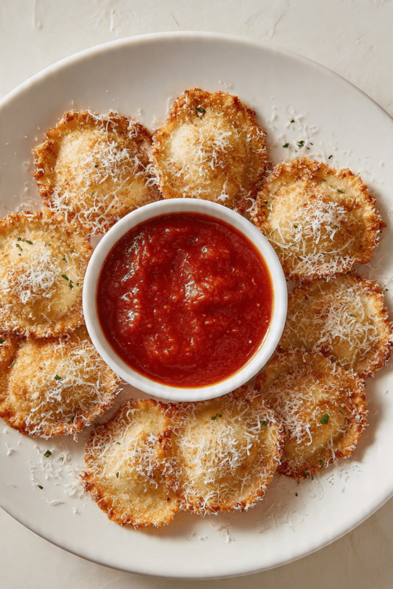 Fried Ravioli with Marinara Dipping Sauce