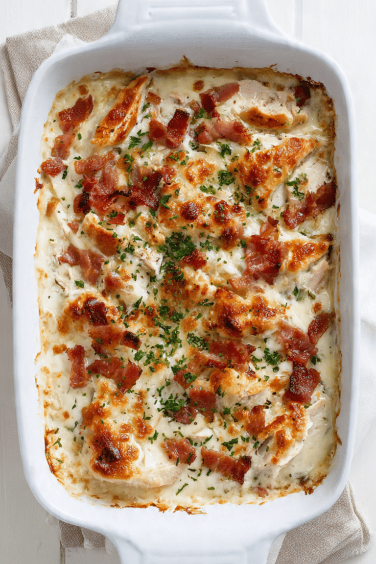 Keto Kentucky Hot Brown Casserole