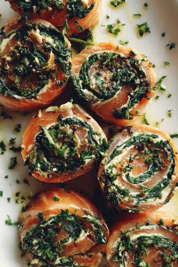 Stuffed Salmon Pinwheels