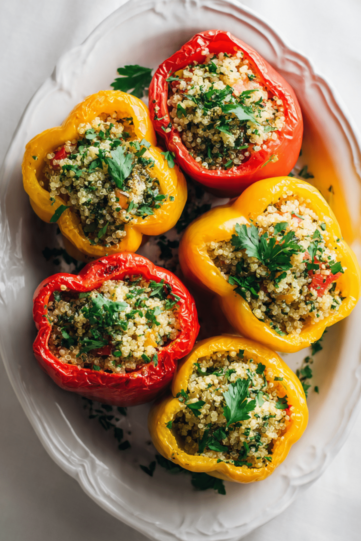 Stuffed Bell Peppers with Herbed Quinoa
