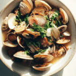 Sake-Steamed Clams with Chorizo