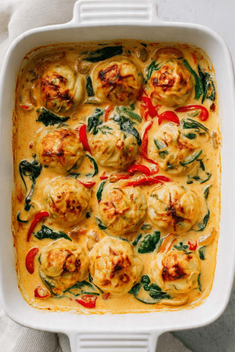 One-Pan Red Curry Dumpling Bake