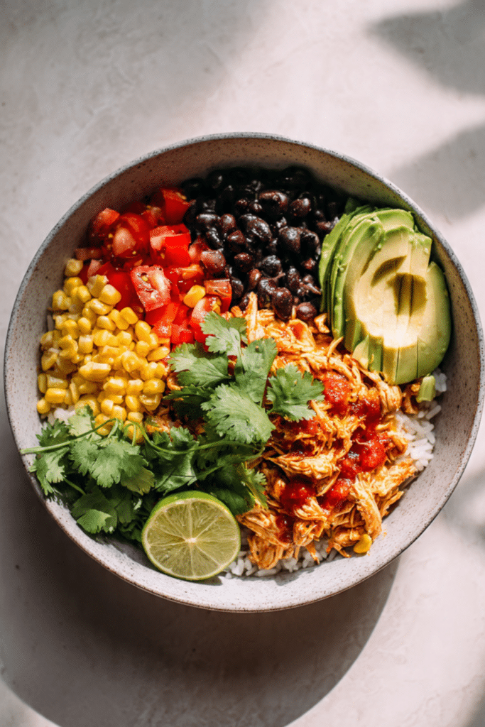 Slow Cooker Chicken Burrito Bowl