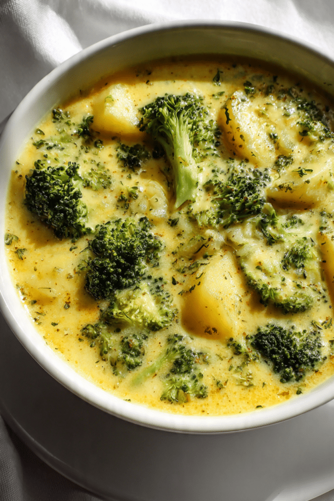 Satisfying Cheesy Broccoli Potato Soup