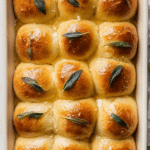Salted Sage Honey Butter Brioche Rolls