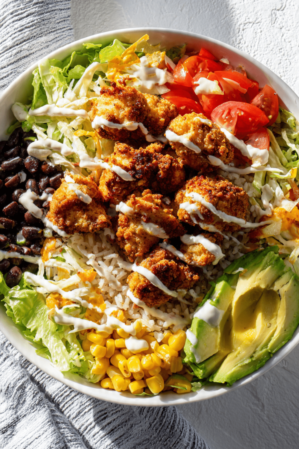 Southern Fried Chicken Burrito Bowl
