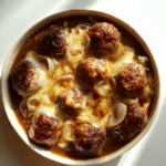 French Onion Meatballs