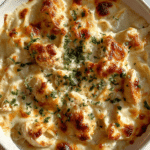 Baked Chicken Alfredo Rotini Casserole