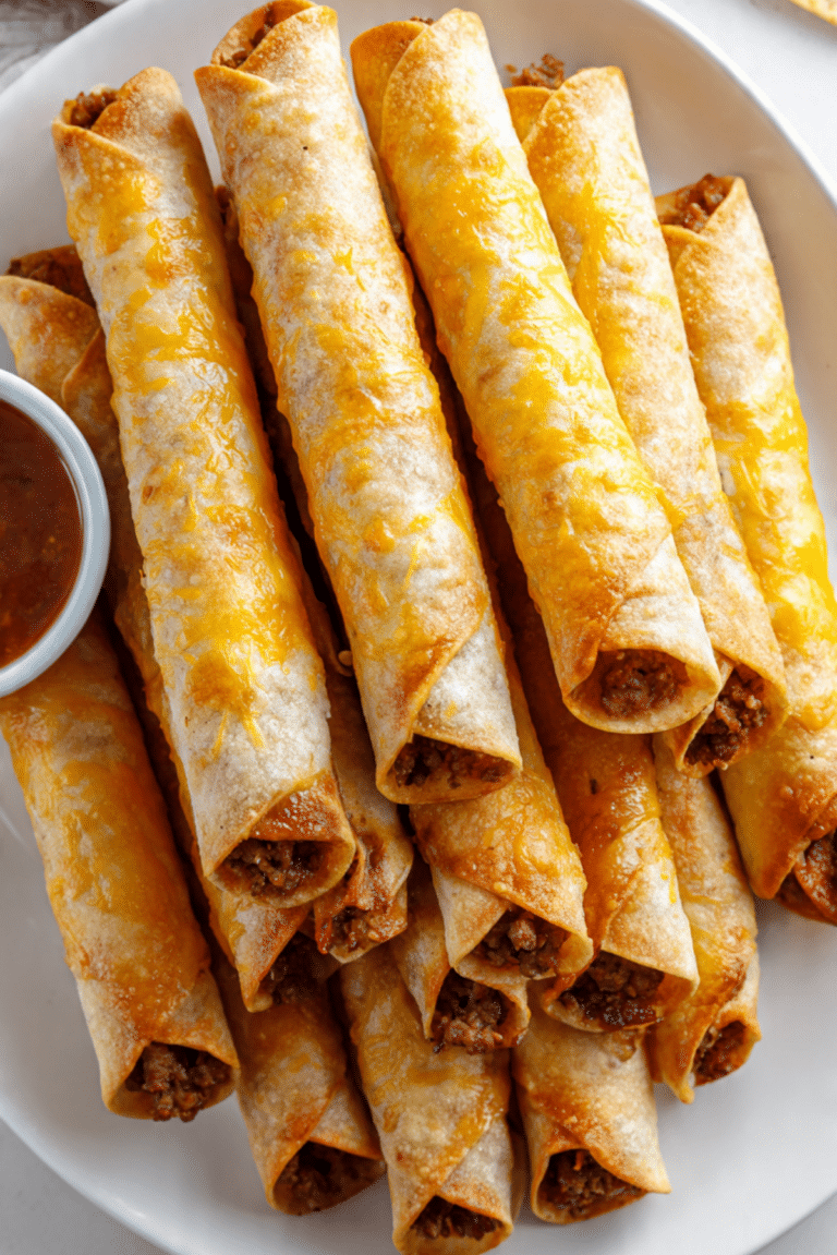 Cheesy Beef Taquitos